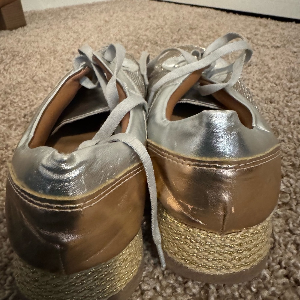 Silver Women's Sneakers - Picture 4 of 5